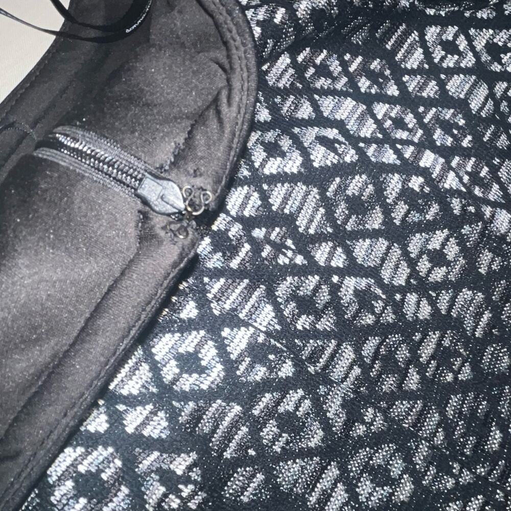 Donna Morgan Size 6 Metallic Shades of Gray Blue and Black Abstract Dress - Picture 8 of 9